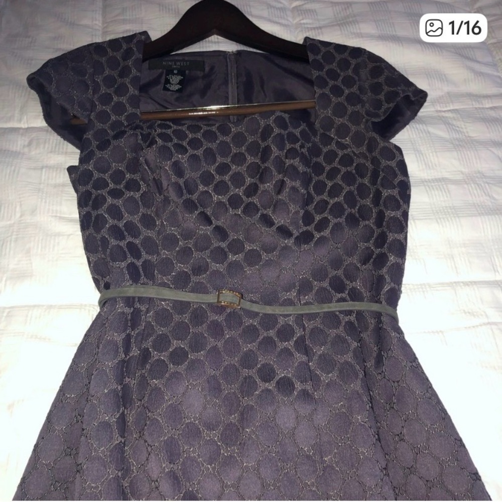 💜 Nine West Purple Cap Sleeve Dress 💜